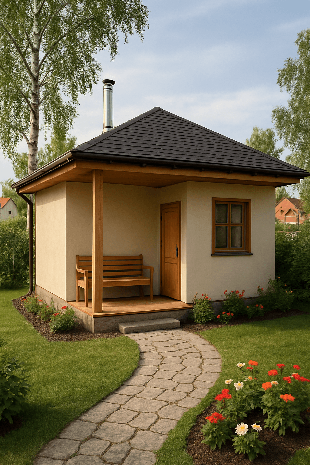 Баня 6×4 из газоблоков в Самаре