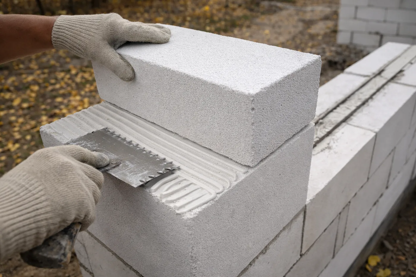 Кладка газоблоков